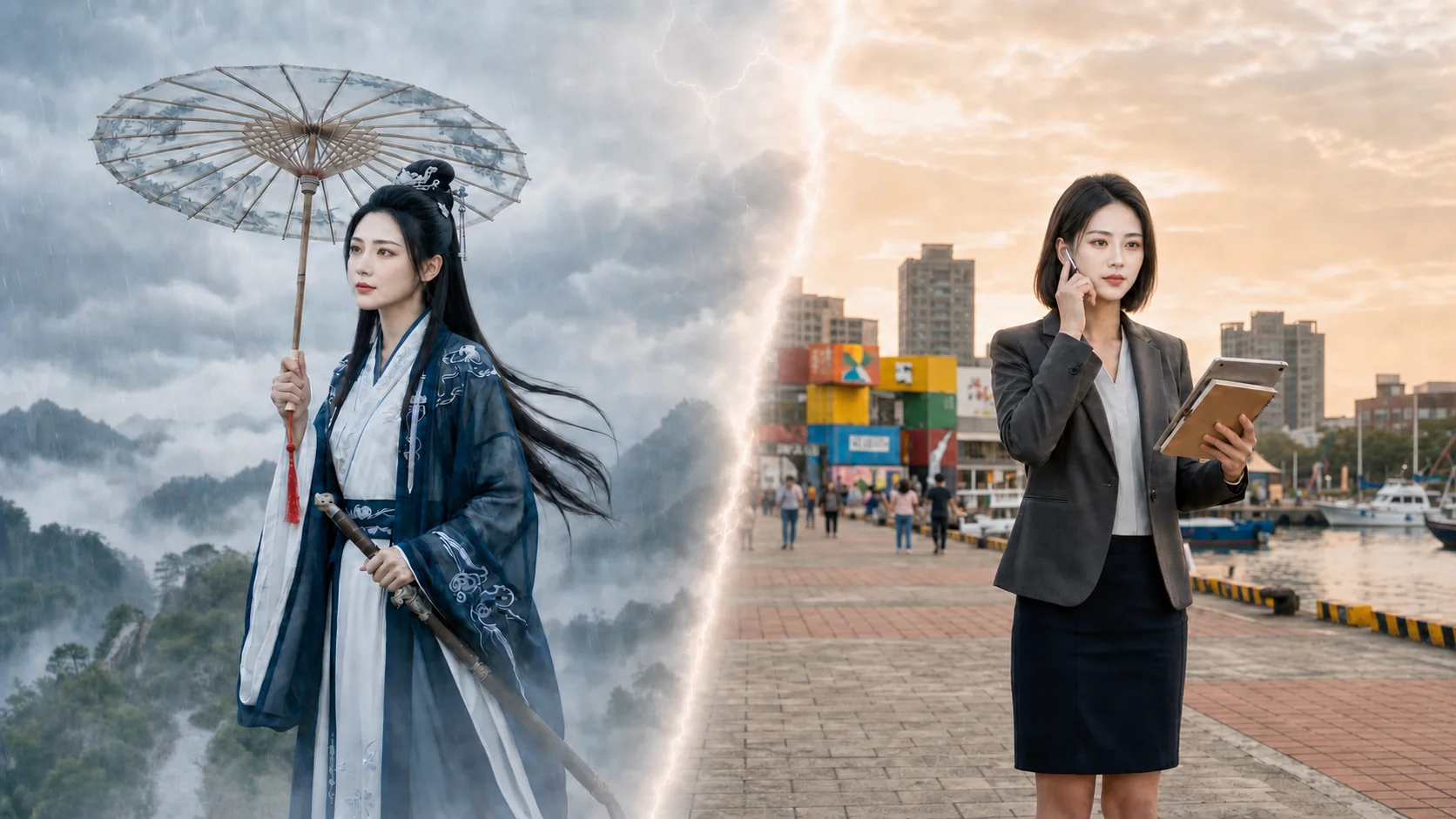 北宋建國初年化為劍魂的墨寒，與轉生現代的首席秘書林可芸，跨越千年守護同一份承諾